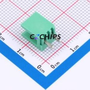 MXHT396V-3.96-02P-GN01-Cu-A Plug-in Terminal Block Through hole,P=3.96mm Board-to-Board / Socket - Open 1x2P 3.96mm Green - Product Image 2