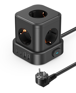 Nhà Máy bán hàng trực tiếp 5 cách 2 <span class=keywords><strong>USB</strong></span>-A & 2 <span class=keywords><strong>USB</strong></span>-C cổng mở rộng AC Outlet <span class=keywords><strong>USB</strong></span> Outlet cắm xách tay Ổ cắm điện - Product Image 4