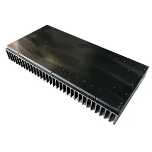 Custom black anodized heatsink Large amplifier heat sink 400(W)*50(H)*200(L)mm