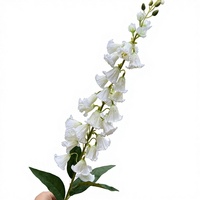 Fleurs artificielles de campanule blanche, arrangements floraux, muguet en soie, bleuet pour décoration de mariage et de la maison
