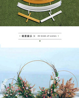 Arch Backdrop Stand Circle Balloon Wedding Arch Stand Large Metal Backdrop Arch Stand for Anniversary Birthday Party