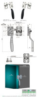 Poignée de porte à compression pour four industriel KUNLONG SK1-501-T, en acier inoxydable, avec loquet, finition polie miroir, plaqué zinc, 2 clés