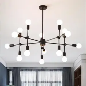 Modern Minimalist LED Chandelier Adjustable Pendant Light Fashion Popular Living Room E27 Chandelier for hotel living room