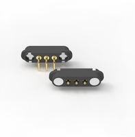 Connecteur magnétique coudé 3P 2.54PH Pogo Pin, ensemble mâle et femelle, noir, protection environnementale