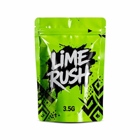 Sachets Mylar Personnalisés à Fond Plat, Découpés sur Mesure, Anti-Odeur, Refermables, Surface Brillante, pour 3,5g et 7g, Design Exotique