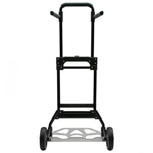 Folding Steel Hand <b>Cart</b> 2 Wheels Platform Trolley Silver Powder Coated <b>Foldable</b> for Shopping Indoor Outdoor Moving - Product Image 6