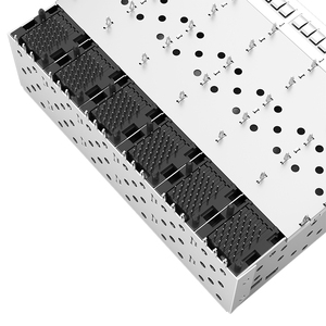 U86-D6427-10121 à travers le trou <span class=keywords><strong>240P</strong></span> Cage SFP + protégée par EMI 2x6 ports avec connecteur intégré - Product Image 5