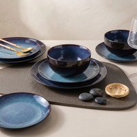 Service de table en céramique EKA Europe, couleur et forme personnalisées, norme internationale, qualité AB, assiettes et bols
