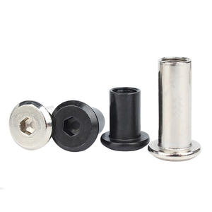 Écrou hexagonal à tête <span class=keywords><strong>plate</strong></span> à <span class=keywords><strong>bord</strong></span> inversé en acier au carbone nickelé, vis de serrage pour plaque de fixation, couleur noire, vente en gros - Product Image 2