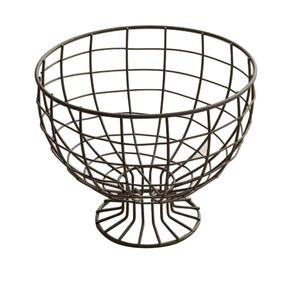 Panier en fil de fer à deux niveaux, aspect traditionnel, finition noire thermolaquée, pour organiser les produits alimentaires à bas prix - Product Image 4