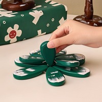 Tapis isolants pour arbre de Noël Meijian, pliables, écologiques, légers, en bois, anti-brûlure, pour casseroles
