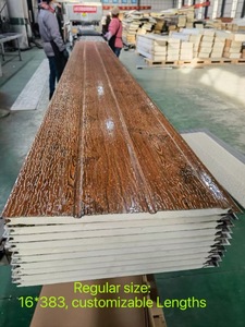 Panneaux sandwich en <span class=keywords><strong>polyuréthane</strong></span> à revêtement métallique écologique moderne, installation facile, résistants à l'eau et au feu, épaisseur <span class=keywords><strong>20</strong></span> <span class=keywords><strong>mm</strong></span>, pour mur extérieur - Product Image 1