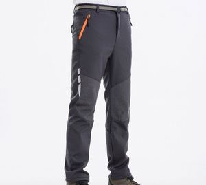Pantaloni pantaloni lunghi da uomo colorati in tinta con alpinismo da sci in morbido guscio in pile caldo invernale Casual - Product Image 4