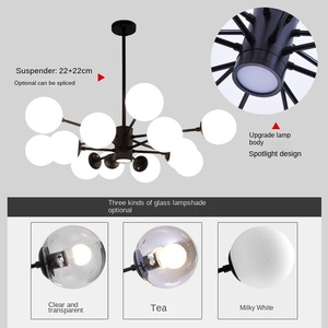 Nordic Simple Post-Modern Decor Glass Chandelier Creative Indoor Home Bedroom Dining Living Room Chandeliers Pendant <b>Lights</b> - Product Image 4