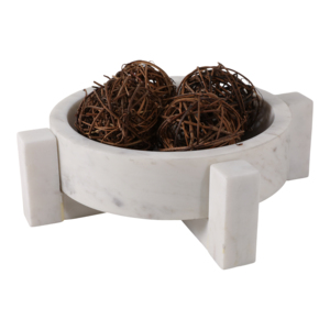 Ciotola in marmo con base per decorare il tavolino da caffè, elegante complemento d'arredo per il piano della cucina e come centrotavola - Product Image 2