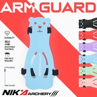 Protège-bras Nika Archery Cute Bear 6 pouces en PP, équipement de tir à l'arc, protège-bras réglable avec bande élastique