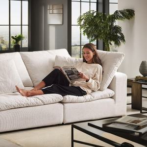 أريكة حديثة بثلاثة مقاعد ODM لأثاث غرفة المعيشة أثاث داخلي دافئ سحابة - Product Image 6