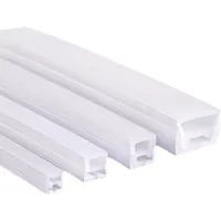 Encastré Flexible Silicone Canal Led Silicone Étanche Flexible Blanc Noir Silicone Diffuseur pour Bande Led Néon Lumière Tube