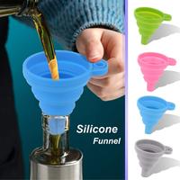 Accessoires de cuisine Entonnoirs pour bouteilles de remplissage Entonnoir pliable en silicone de qualité alimentaire pour trémie de transfert de liquide/poudre