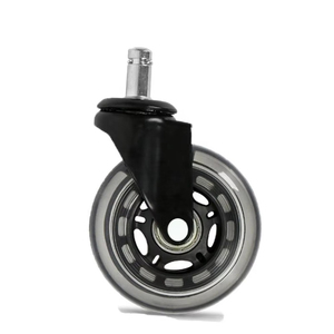 Factory Wholesale Black Transparent 3 Inch Polyurethane Swivel Casters 50kg Heavy Load Silent Eco Friendly Furniture Wheels - Product Image 4