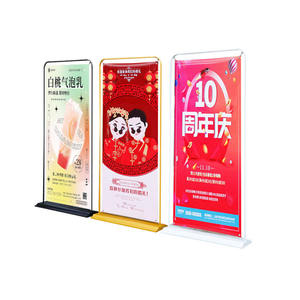 โฆษณากลางแจ้งโปรโมชั่น Windproof ฉีดน้ำฐานประตูรูปร่างยืนแบนเนอร์ที่กำหนดเองพร้อมขาตั้ง - Product Image 5