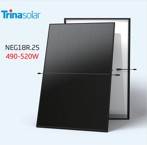 แผงโซลาร์เซลล์อุตสาหกรรม <span class=keywords><strong>Trinasolar</strong></span> รุ่น Hot Sells Mono N-type I-TOPCon Ultra Dual Glass กำลังไฟ 490W <span class=keywords><strong>500W</strong></span> 510W 520W ขายดี - Product Image 1