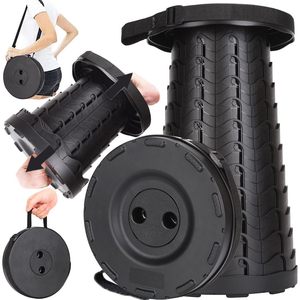 Premium aggiornato sgabello pieghevole portatile retrattile pieghevole telescopico 400 libbre Max peso leggero mobili da campeggio - Product Image 1