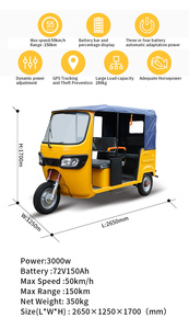 Tricycle électrique à <span class=keywords><strong>3</strong></span> <span class=keywords><strong>roues</strong></span> 72V LEEK pour adultes Taxi à corps ouvert pour passagers <span class=keywords><strong>Chariot</strong></span> Tuk Tuk pour personnes âgées <span class=keywords><strong>Chariot</strong></span> 4 passagers 200-300kg Charge utile pour - Product Image 3