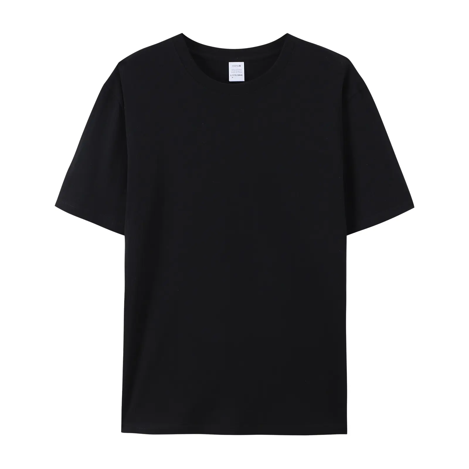 卸売高品質180g綿100% ブランクOネックTシャツカスタマイズプリントロゴTシャツカスタムTシャツ印刷