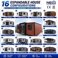 Casa Prefabricada Expandible de Alta Calidad en Contenedor de 20, 30 y 40 Pies, con Baño, Casa Móvil Portátil