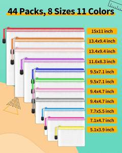 PVC Clear Organizer Contract <b>File</b> Folder Multi-purpose Mesh Zipper Pouch Moisture-proof Home Organizer Bag for Makeup Storage - Product Image 2