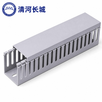 Goulotte de câblage électrique en PVC gris à fentes 16x16 25x25 40x40 60x40 80x60 100x100 mm avec couvercle, longueur personnalisée OEM