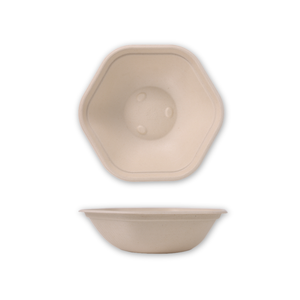 34oz microwavable phân hủy sinh học bột giấy mía dùng một lần để đi Poke salad hình lục giác bã mía bát - Product Image 5