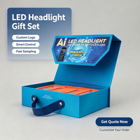 Caja de Embalaje para Faros Delanteros de Coche con LED Impresa Personalizada de Fábrica China, Caja Rígida de Papel OEM/ODM con Inserto de Espuma EPE para Bombillas LED de Automóvil