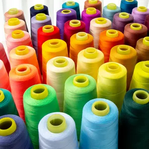 В наличии, оптовая продажа, TKT Hilos De Costura Hilos, однотонная окрашенная пряжа из 100% полиэстера, 40/2 нитки из полиэстера - Product Image 1