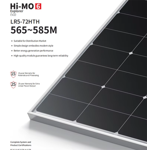 Panneaux solaires Longi JA Risen Solar pour usage commercial et domestique, type N, bifaciaux, monocristallins, 550w 580w 600w 650w 690w 700w - Product Image 1