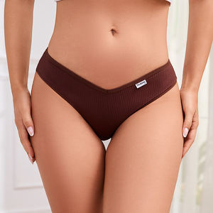 महिलाओं के कपास थोंग पैंटी कम कमर सेक्सी अंडरवियर महिला भित्ति - Product Image 2