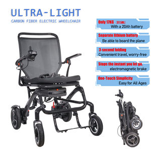 Fauteuil roulant en fibre de carbone ultra léger de 13,5 kg, résistant à la pression et pliable, batterie électrique longue portée de 20 Ah, pour adultes - Product Image 5