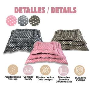 Tapis pour chien et chat Yommy, style lit de bébé, motif à pois, lit pour animaux de compagnie - Product Image 6