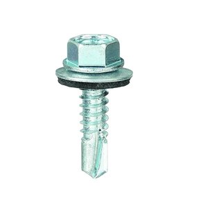 In Stock Wholesale <b>Self</b> <b>Drilling</b> <b>Screws</b> M6 X 25mm Hex Head Zinc Plated Carbon <b>Steel</b> Cap <b>for</b> Construction Fastening Supply - Product Image 1