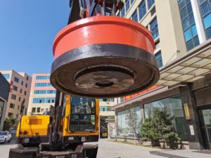 Máquina de manillar magnético para excavadora, grúa magnética para alambre de hierro, elevación de clavos de hierro - Product Image 3