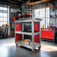 Armoire à outils multifonctionnelle en acier inoxydable pour le rangement de voitures, épaississement, atelier de réparation automobile, chariot à pièces mobiles