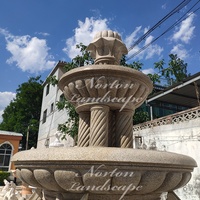 Usine personnalisée grandes fontaines de jardin antiques sculptées à la main grande fontaine d'eau en granit de marbre avec des Statues de cygne