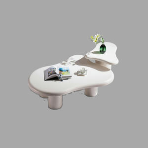 Ensemble de meubles de salon Lu Style moderne minimaliste Armoire laquée haute densité et table basse Formes irrégulières Usage domestique - Product Image 2