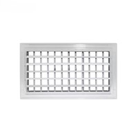 Salida de persiana de doble capa de aleación de aluminio Ventana de persiana de doble capa adecuada para sistema de aire fresco HVAC
