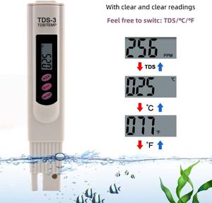 Medidor de Calidad del Agua TDS 3 en Oferta, Precio de Fábrica, Lector de Temperatura TDS PPM con Sonda TDS - Product Image 4