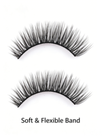 5 paires de faux cils synthétiques réutilisables auto-adhésifs, sans colle, sans cruauté, faits à la main, naturels, fins et légers
