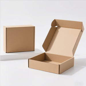 <span class=keywords><strong>Moins</strong></span> cher Logo personnalisé Kraft ondulé 3 couches boîte rigide brillant/mat stratification pour vol Express expédition mallette à bagages - Product Image 3