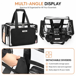 <span class=keywords><strong>Sac</strong></span> de maquillage en PVC transparent avec logo personnalisé, grande capacité, étanche, organiseur de cosmétiques, <span class=keywords><strong>sac</strong></span> fourre-tout, sacs pour femmes, <span class=keywords><strong>sac</strong></span> à main femme, vente en gros - Product Image 3