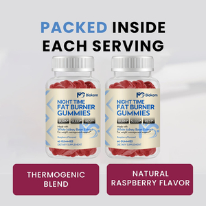 Biokom Private Label Gummies Brûleur de Graisse Minceur Nuit Perte de Poids Detox Enzyme Brûleur de Graisse Supplément Gélifiant avec Mélatonine - Product Image 3
